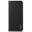 KHAZNEH For Samsung Galaxy S25 FE Case Wallet Genuine Cow Leather Phone Cover Nappa Texture - Black - 6