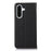 KHAZNEH For Samsung Galaxy S25 FE Case Wallet Genuine Cow Leather Phone Cover Nappa Texture - Black - 7