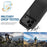 For iPhone 17 Pro Max Case Silicone + Metal Phone Cover with Tempered Glass Screen Protector - Black - 2