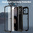 For iPhone 17 Pro Max Case Silicone + Metal Phone Cover with Tempered Glass Screen Protector - Black - 3