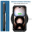 For iPhone 17 Pro Max Case Silicone + Metal Phone Cover with Tempered Glass Screen Protector - Black - 4