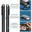 For iPhone 17 Pro Max Case Silicone + Metal Phone Cover with Tempered Glass Screen Protector - Black - 5