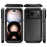 For iPhone 17 Pro Max Case Silicone + Metal Phone Cover with Tempered Glass Screen Protector - Black - 6