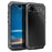 For iPhone Air Case Silicone + Metal Phone Cover with Tempered Glass Screen Protector - Black - 1