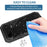 For iPhone Air Case Silicone + Metal Phone Cover with Tempered Glass Screen Protector - Black - 3