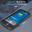 For iPhone Air Case Silicone + Metal Phone Cover with Tempered Glass Screen Protector - Black - 4