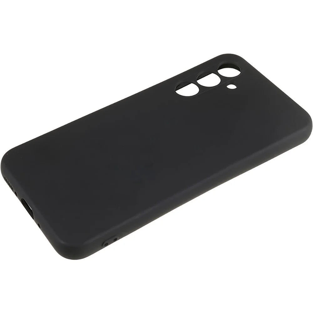For Samsung Galaxy S24 FE Case TPU Back Soft Anti-Scratch Fiber Lining Phone Cover - Black - 5