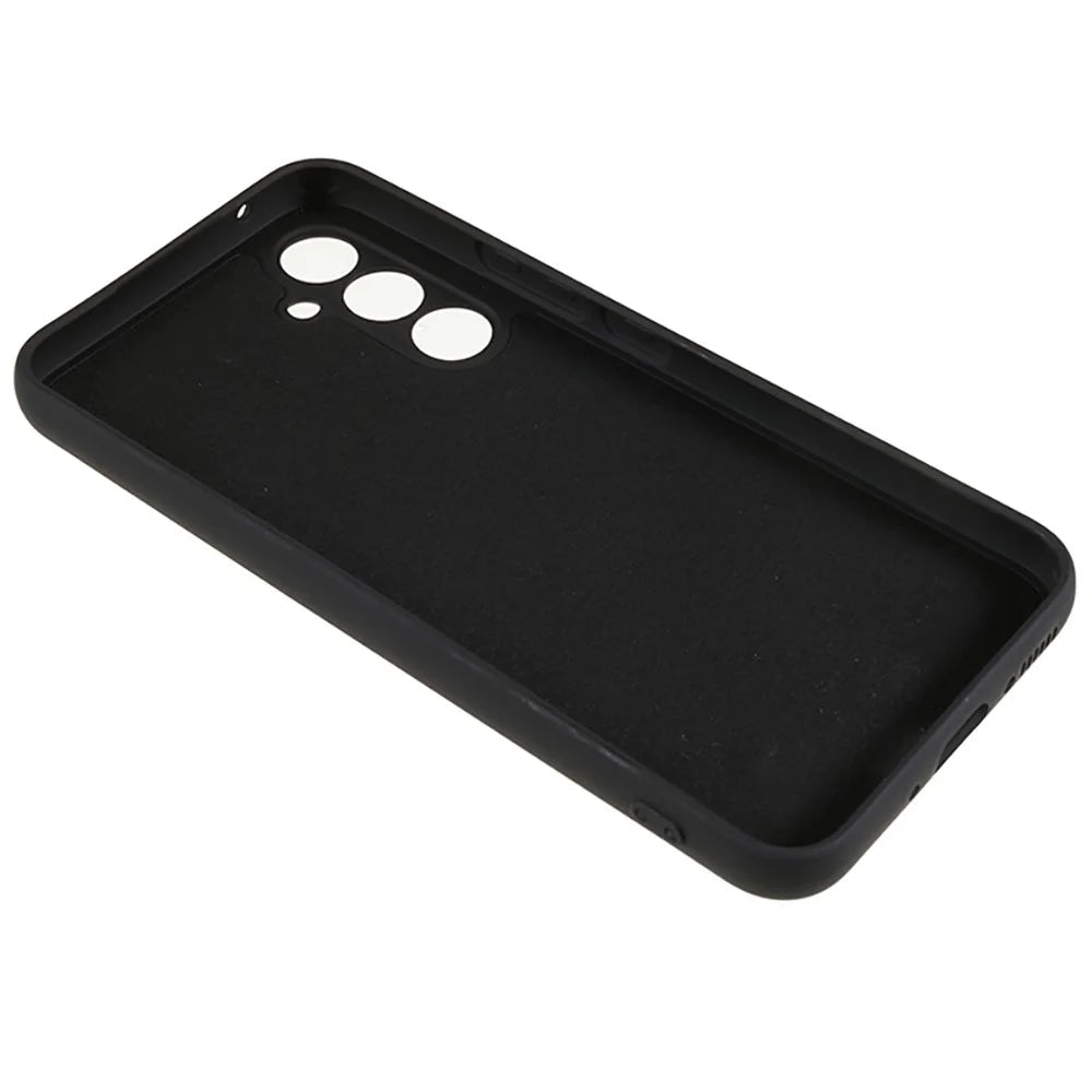 For Samsung Galaxy S25 FE Case TPU Back Soft Anti-Scratch Fiber Lining Phone Cover - Black - 4
