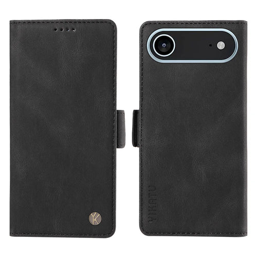 YIKATU For iPhone Air Leather Case  YK-005 Skin-touch Feeling Wallet Phone Cover - Black - 1