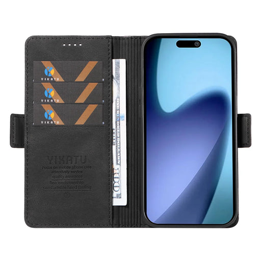 YIKATU For iPhone Air Leather Case  YK-005 Skin-touch Feeling Wallet Phone Cover - Black - 2