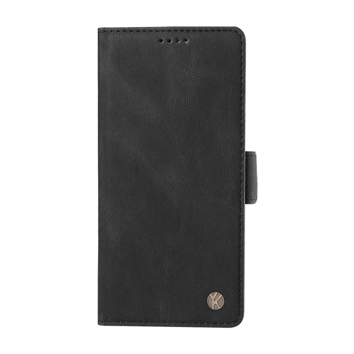 YIKATU For iPhone 17 Leather Case  YK-005 Skin-touch Feeling Wallet Phone Cover - Black - 5