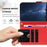 For Nothing CMF Phone 2 Pro Phone Cases Wallet Stand Color Splicing Leather Cover with Magnetic Clasp - Red - 2