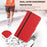 For Nothing CMF Phone 2 Pro Phone Cases Wallet Stand Color Splicing Leather Cover with Magnetic Clasp - Red - 3