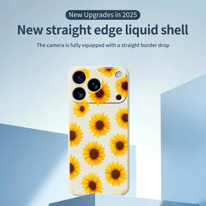 For iPhone 18 Pro Max / 17 Pro Max Case Sunflowers Pattern Printing Straight Edge TPU Phone Back Cover - Purple - 3