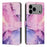For iPhone 18 Pro Max / 17 Pro Max Stand Case Marble Pattern PU Leather Wallet Phone Cover - Purple - 1