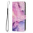 For iPhone 18 Pro Max / 17 Pro Max Stand Case Marble Pattern PU Leather Wallet Phone Cover - Purple - 2