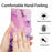 For iPhone 18 Pro / 17 Pro Stand Case Marble Pattern PU Leather Wallet Phone Cover - Purple - 4