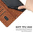 For iPhone 18 Pro / 17 Pro Stand Case Imprinted Lines Leather Phone Cover - Brown - 4
