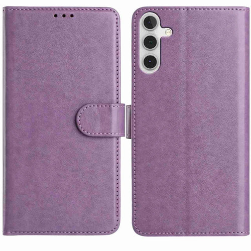 For Samsung Galaxy A18 5G / A18 4G / A17 5G / A17 4G / A26 5G Wallet Phone Case Stand PU Leather Folio Flip Cover with 8 Card Slot - Purple - 1