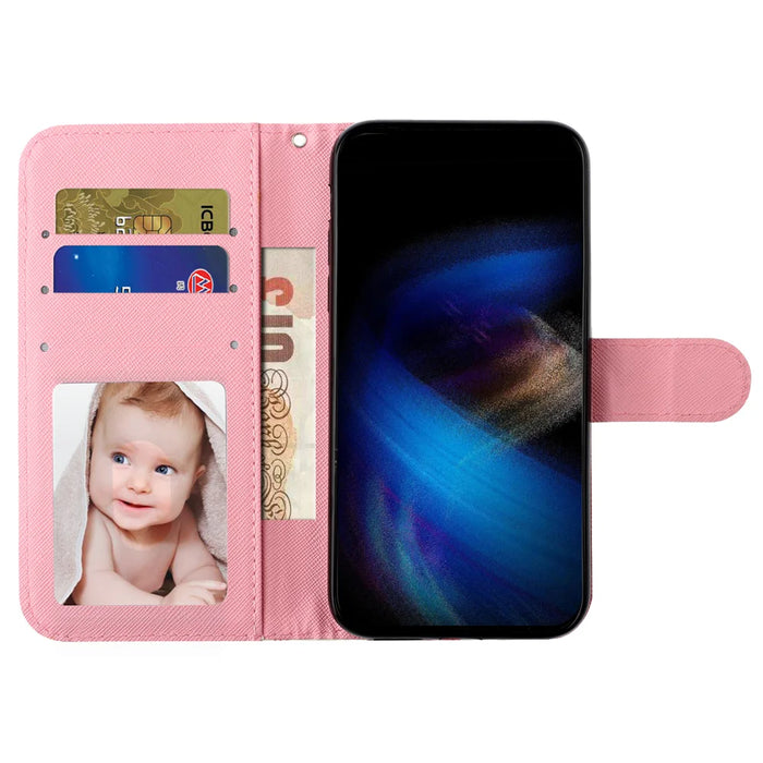 For Sony Xperia 1 VII Wallet Case 3D Pattern Printed Leather Phone Cover with Strap - Roses - 4