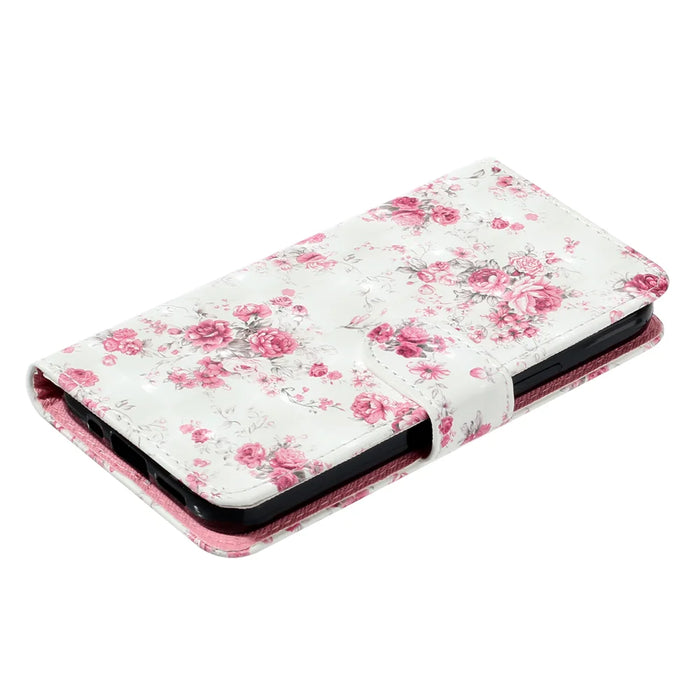 For Sony Xperia 1 VII Wallet Case 3D Pattern Printed Leather Phone Cover with Strap - Roses - 6