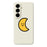 For Samsung Galaxy A56 5G Case Yellow Moon Pattern Printing Straight Edge TPU Phone Back Cover - Beige - 1