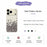 For iPhone 18 Pro Max / 17 Pro Max Case Grey Flowers Pattern Printing Straight Edge TPU Phone Back Cover - Beige - 2