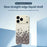 For iPhone 18 Pro Max / 17 Pro Max Case Grey Flowers Pattern Printing Straight Edge TPU Phone Back Cover - Beige - 3