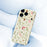 For iPhone 18 Pro Max / 17 Pro Max Case Small Flower Leaves Pattern Printing Straight Edge TPU Phone Back Cover - Beige - 5