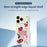 For iPhone 18 Pro Max / 17 Pro Max Case Pink Elements Pattern Printing Straight Edge TPU Phone Back Cover - Beige - 3