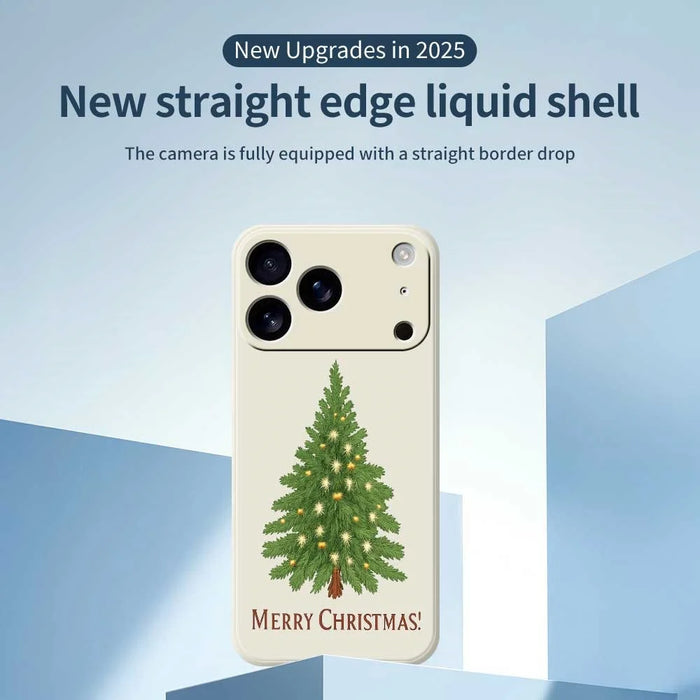 For iPhone 18 Pro Max / 17 Pro Max Case Christmas Tree Pattern Printing Straight Edge TPU Phone Back Cover - Beige - 3