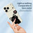 For iPhone 18 Pro Max / 17 Pro Max Case Love Black Cat Pattern Printing Straight Edge TPU Phone Back Cover - Beige - 4