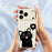 For iPhone 18 Pro Max / 17 Pro Max Case Love Black Cat Pattern Printing Straight Edge TPU Phone Back Cover - Beige - 6