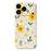 For iPhone 18 Pro Max / 17 Pro Max Case Yellow Floral and Leaves Pattern Printing Straight Edge TPU Phone Back Cover - Beige - 1