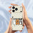 For iPhone 18 Pro Max / 17 Pro Max Case Three Animal Dolls Pattern Printing Straight Edge TPU Phone Back Cover - Beige - 6