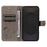 For Samsung Galaxy S25 FE Leather Wallet Case Cat Bee Pattern Phone Cover Stand - Grey - 2