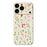 For iPhone 18 Pro / 17 Pro Case Small Flower Leaves Pattern Printing Straight Edge TPU Phone Back Cover - Beige - 1