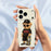 For iPhone 18 Pro / 17 Pro Case Cool Bear Pattern Printing Straight Edge TPU Phone Back Cover - Beige - 6