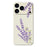For iPhone 18 Pro / 17 Pro Case Lavender Pattern Printing Straight Edge TPU Phone Back Cover - Beige - 1