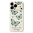 For iPhone 18 Pro / 17 Pro Case Green Butterfly Pattern Printing Straight Edge TPU Phone Back Cover - Beige - 1