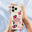For iPhone 18 Pro / 17 Pro Case Pink Elements Pattern Printing Straight Edge TPU Phone Back Cover - Beige - 6