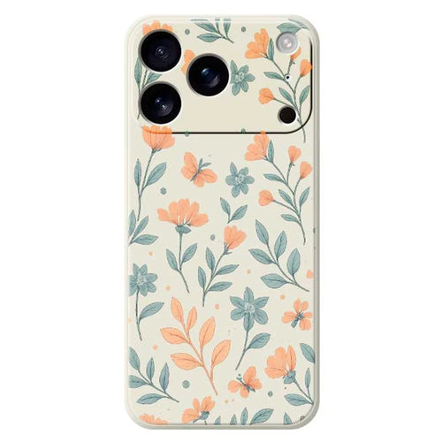 For iPhone 18 Pro / 17 Pro Case Yellow Flowers Pattern Printing Straight Edge TPU Phone Back Cover - Beige - 1