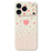 For iPhone 18 Pro / 17 Pro Case Pink Love Pattern Printing Straight Edge TPU Phone Back Cover - Beige - 1