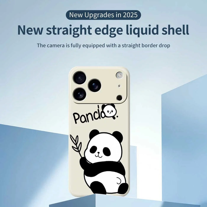 For iPhone 18 Pro / 17 Pro Case Panda Pattern Printing Straight Edge TPU Phone Back Cover - Green - 2