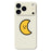 For iPhone 18 Pro / 17 Pro Case Yellow Moon Pattern Printing Straight Edge TPU Phone Back Cover - Beige - 1