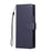 For Samsung Galaxy Z Fold7 5G Case Wallet Stand PU Leather Phone Cover with Wrist Strap - Blue - 7