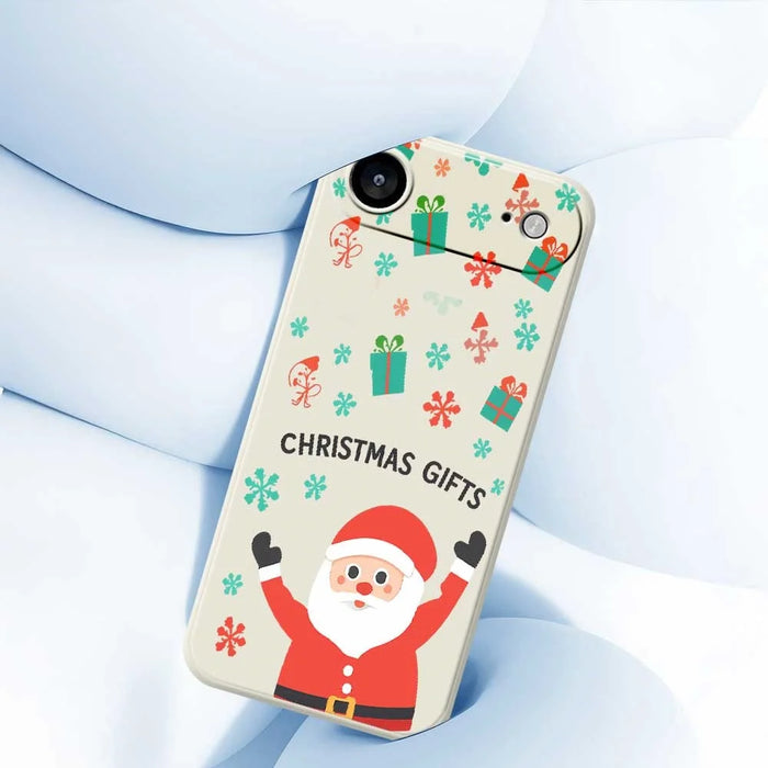 For iPhone Air Case Christmas Gifts Pattern Printing Straight Edge TPU Phone Back Cover - Beige - 5