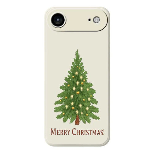 For iPhone Air Case Christmas Tree Pattern Printing Straight Edge TPU Phone Back Cover - Beige - 1