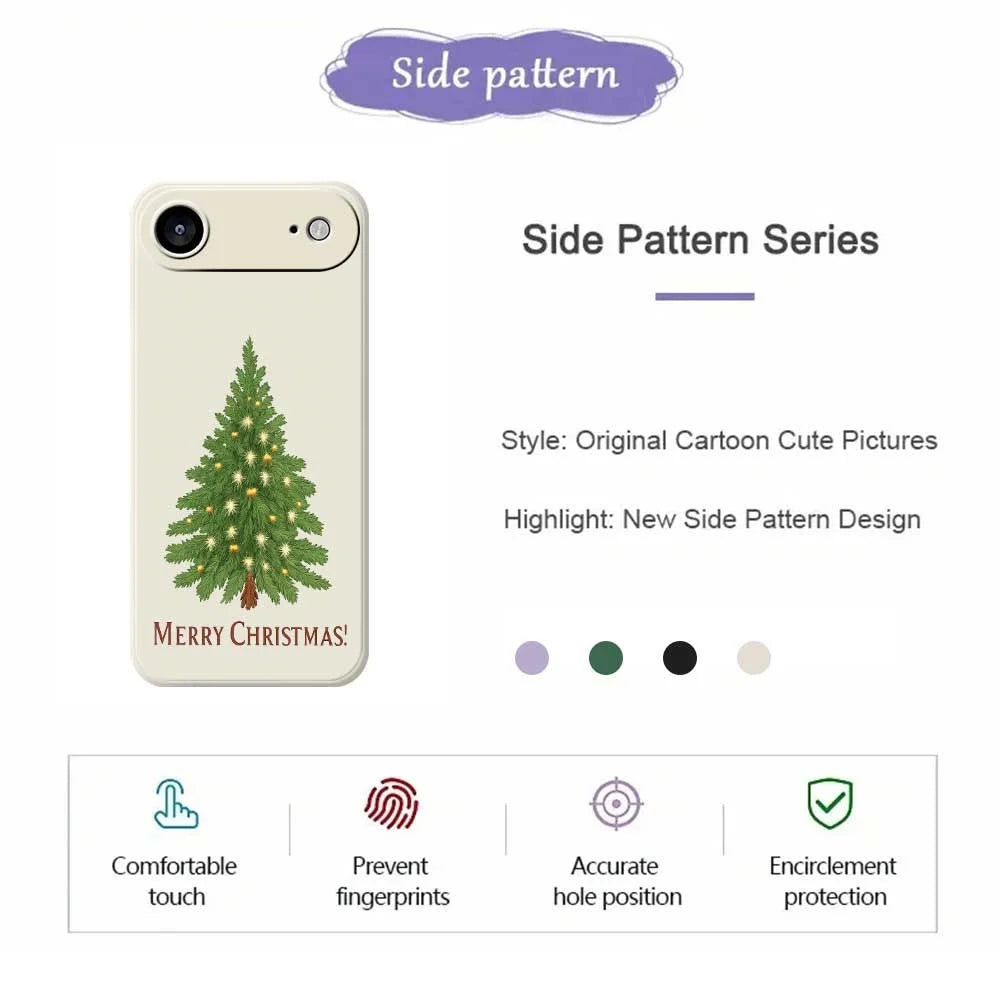 For iPhone Air Case Christmas Tree Pattern Printing Straight Edge TPU Phone Back Cover - Beige - 2