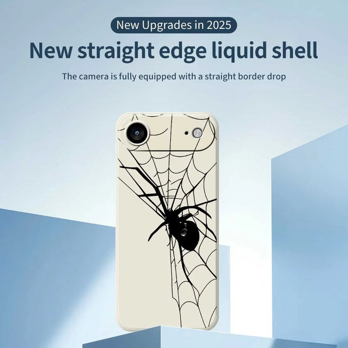 For iPhone Air Case Spider Pattern Printing Straight Edge TPU Phone Back Cover - Beige - 3
